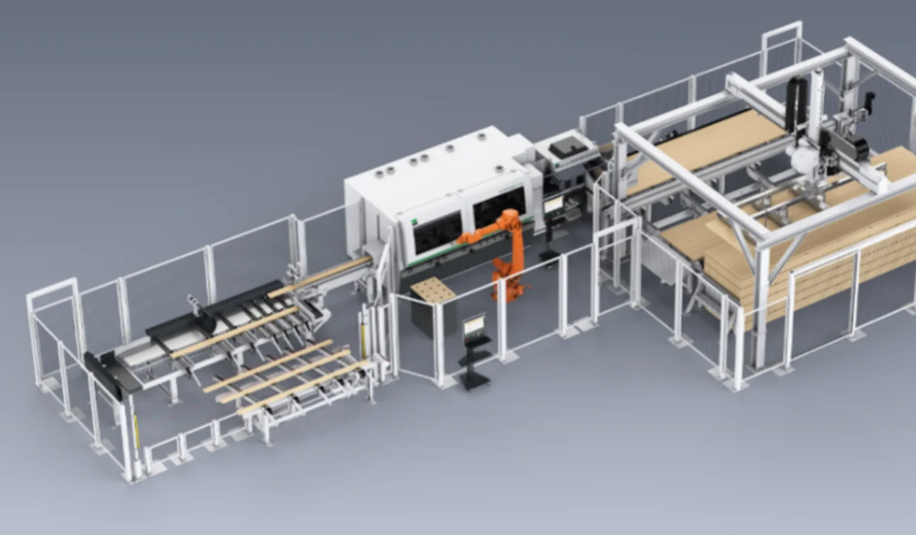 Linija za skobljanje z robotizirano menjavo orodja